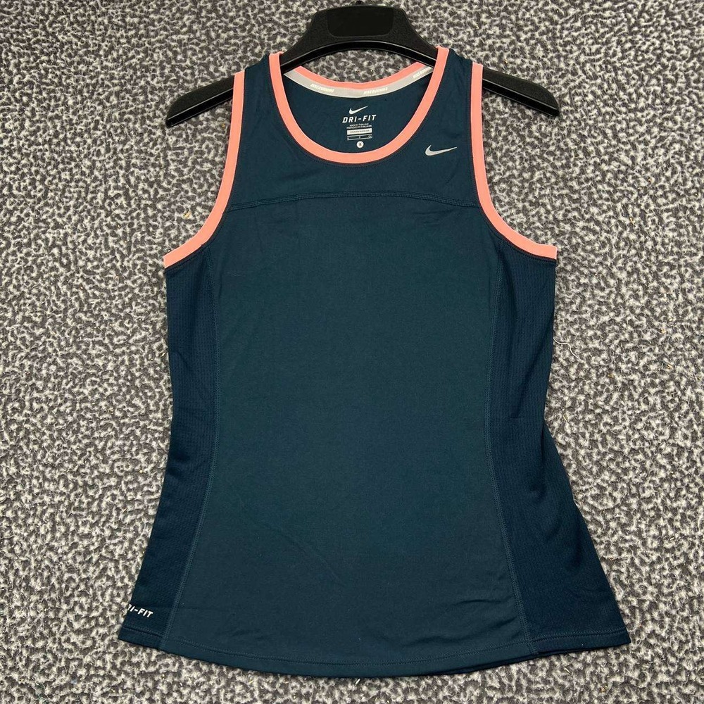 Nike Running Dri-Fit Shirt Women Small Blue Racerback Athletic S